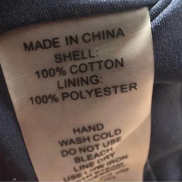 Vince Camuto Embroidered 100% cotton Navy and White Striped Shorts S - Picture 4 of 4